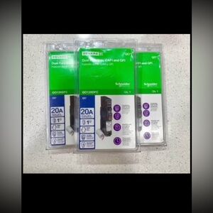 (3) QO 20 Single-Pole Duo Function (CAFCI & GFCI) Circuit Breakers•NEW!